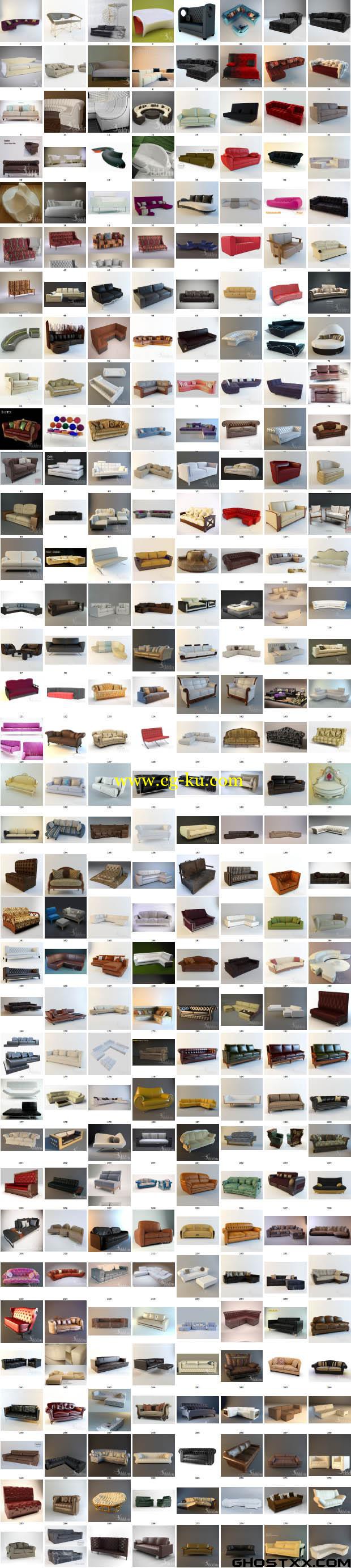 3DDD Sofa 1-531的图片1
