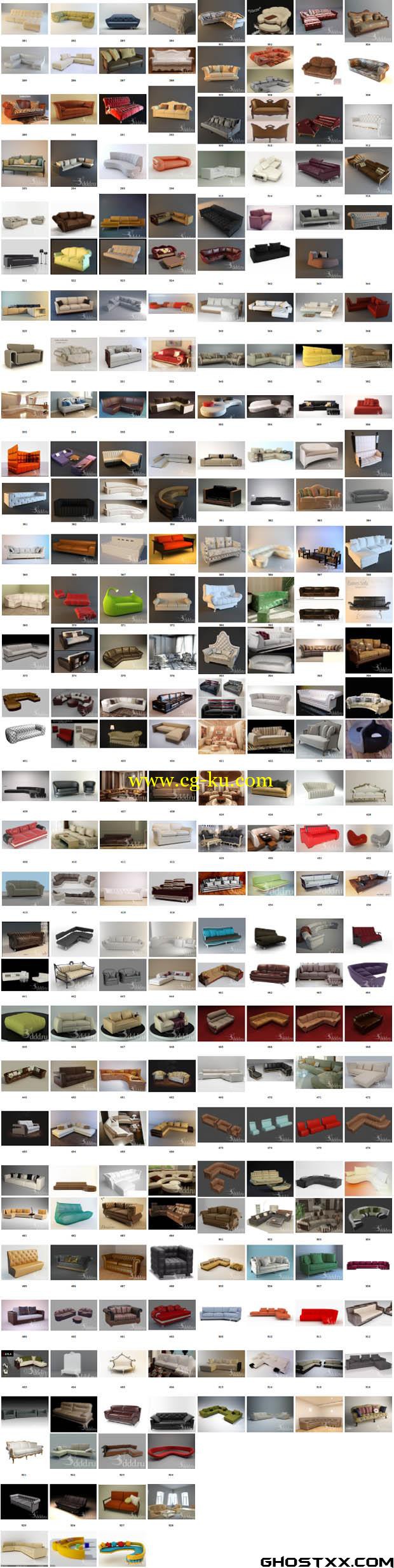 3DDD Sofa 1-531的图片2
