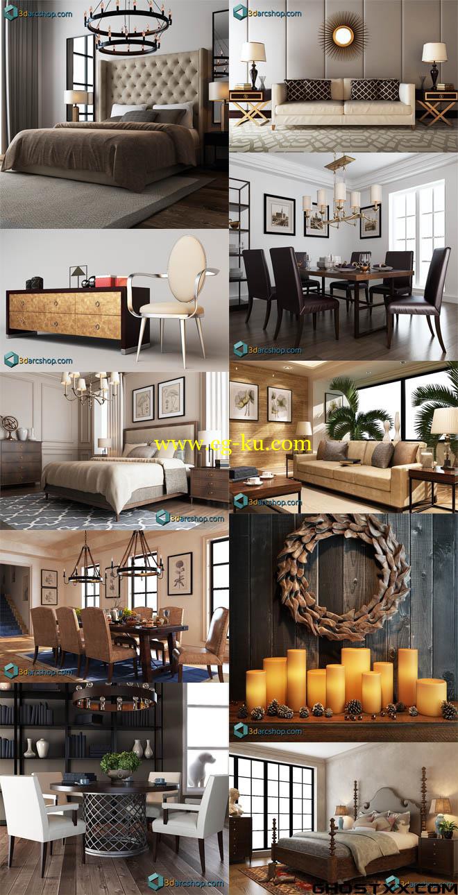 3darcshop - 10 Sample interior from Vol.2的图片1