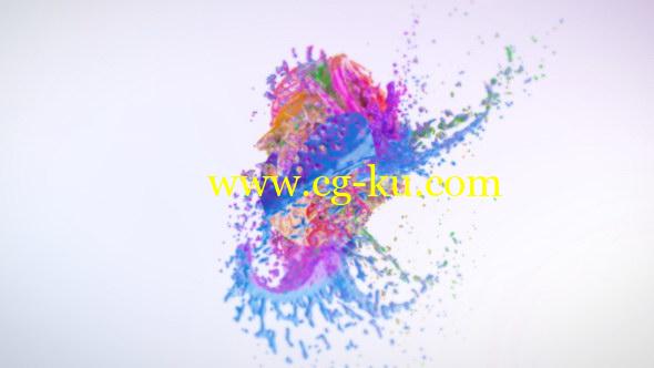 AE模板：三维彩色流体汇聚 LOGO 标志动画片头的图片1