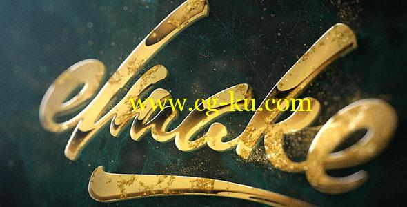 AE模板：大气史诗金子粒子汇聚金属三维 LOGO 标志片头 Epic Golden Logo的图片1
