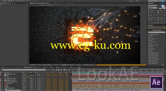 AE教程：制作火焰燃烧的 LOGO 标志特效动画 Flame Logo Effect的图片1