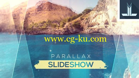 AE模板：溶解燃烧撕裂视觉变换图文展示效果 Parallax Slideshow的图片1