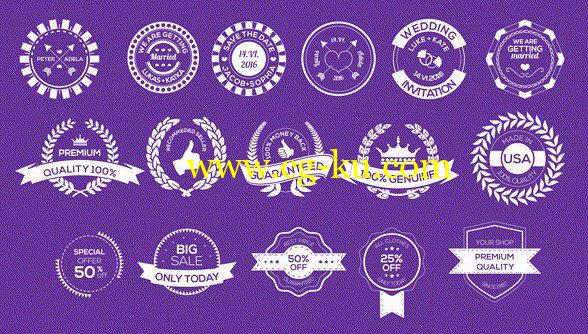 AE模板：复古徽章标签动画效果制作工具包 Vintage Badges Builder的图片1