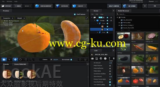 E3D 模型包：19种三维水果蔬菜模型+贴图包 Fruit Model E3D & Cinema 4D的图片1