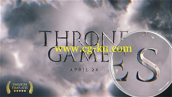 AE模板：美剧《权利的游戏》文字标题片头 Throne Games Title的图片1