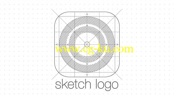 AE模板：线条草绘效果 LOGO 标志片头 Sketch Logo Reveal的图片1