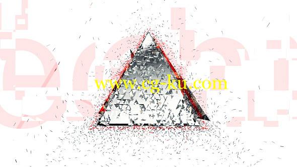 AE模版：画面干扰紊乱变换粒子破碎 LOGO 片头展示 Transformed Glitch Logo 3的图片1