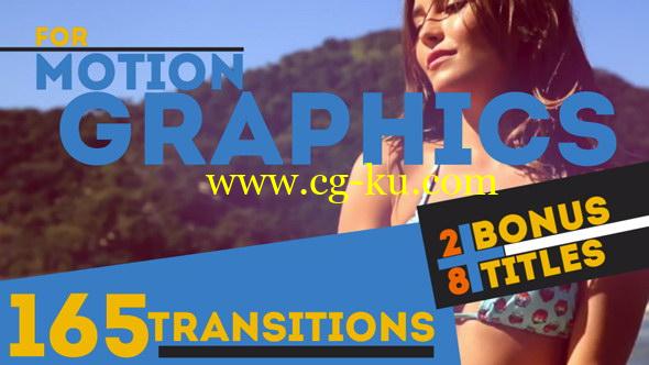 AE模板：165个MG转场+28个标题动画 165 Transitions & 28 Titles Pack Motion Graphics的图片1