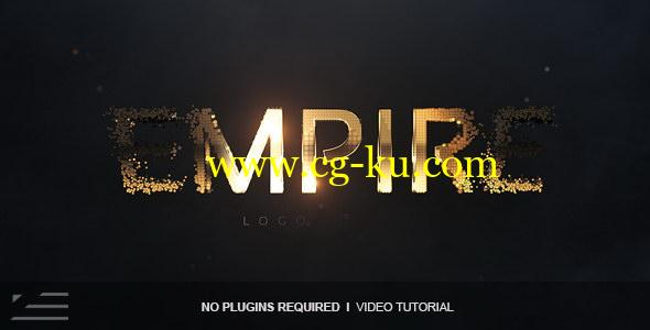 AE模板：漂亮金色粒子汇聚LOGO标志动画 Empire Logo Reveal的图片1