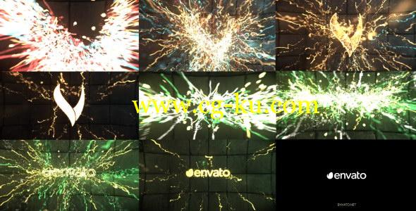 AE模板：抽象线条流动粒子LOGO标志片头 Neuro的图片1