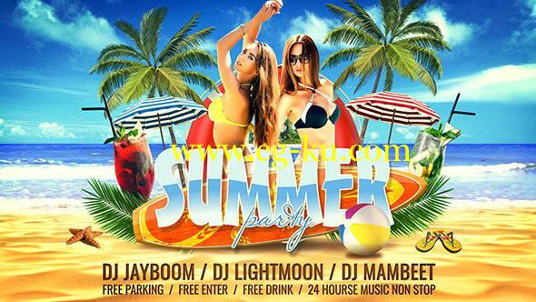 AE模板：清爽夏日聚会爬梯活动宣传展示  Summer Party的图片1