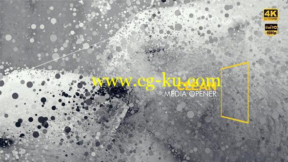 AE模板：漂亮粒子汇聚图像视觉冲击效果 Clean Media Opener I Slideshow的图片1