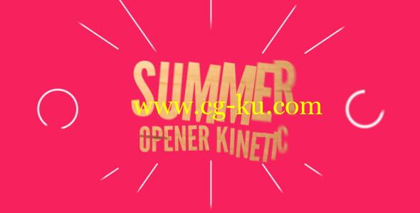 AE模板：文字大标题排版动画 Summer Opener Kinetic的图片1