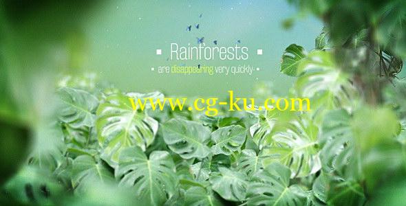 AE模板：热带雨林植物丛林间文字跟踪展示 The Rainforests Titles的图片1