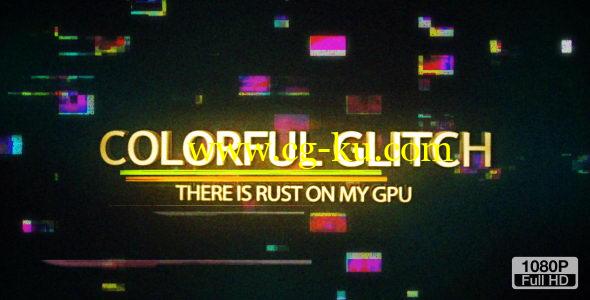 AE模板：信号故障干扰标题展示 Colorful Glitch Reveal HD的图片1
