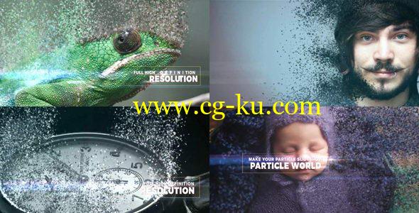 AE模板：大气粒子发散视觉效果 Particle World Slideshow + 使用教程的图片1