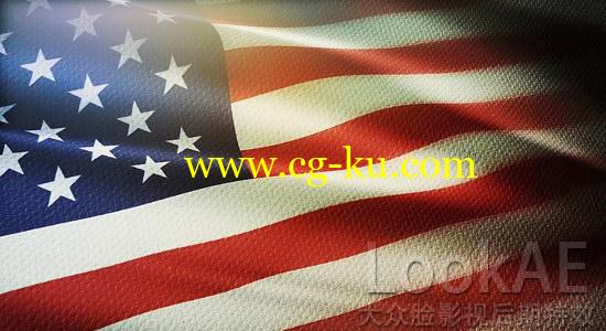 AE模板：三维旗帜飘扬动画制作工具包  Flag Maker的图片1