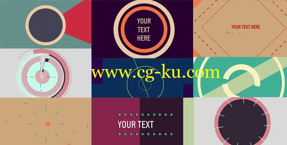 AE模板：漂亮时尚MG图形动画文字标题展示 Abstract Shapes Opener的图片1