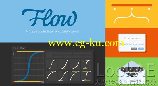 Win/Mac版：AE脚本：关键帧缓入缓出曲线调节脚本 AEscripts Flow 1.0.2 + 使用教程的图片1