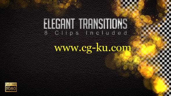 视频素材：16组优雅漂亮的粒子转场动画 Elegant Transitions的图片1