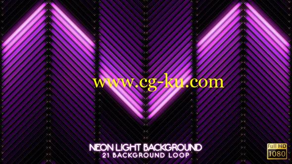 VJ视频素材：21组霓虹炫酷视频背景VJ动画 Neon Light VJ Backgrounds的图片1