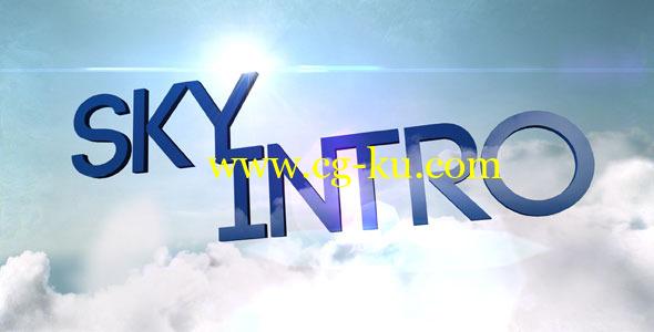 AE模板：云上三维摄像机动画文字图像展示 Sky Intro的图片1