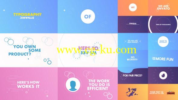 AE模板：漂亮个性MG动画文字标题排版动画 Dynamic/Kinetic Typography Pack的图片1