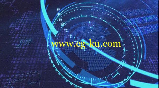 AE模板：高科技HUD界面图文展示动画片头 Hi-Tech Logo Opener的图片1