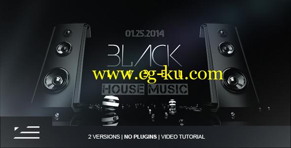 AE模板：三维黑色音箱文字标题片头 Black Label的图片1