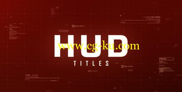 AE模板：HUD高科技文字标题动画 Hud Titles的图片1