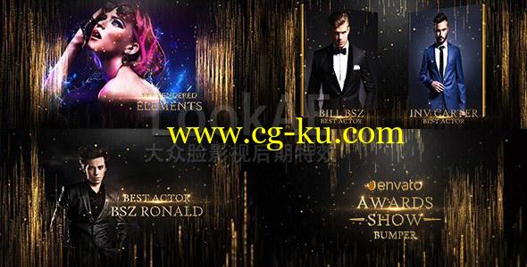 AE模板：大气金色粒子晚会活动年会颁奖栏目包装 Awards Show 18730960的图片1