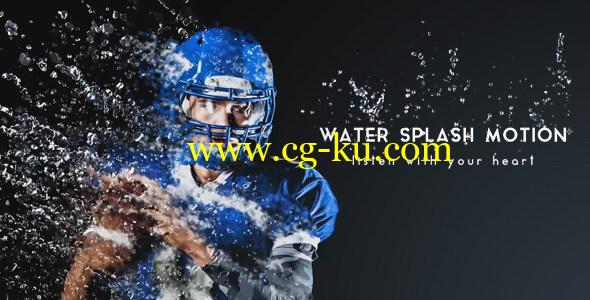 AE模板：流体水花气泡特效动画展示 Water Splash Motion的图片1