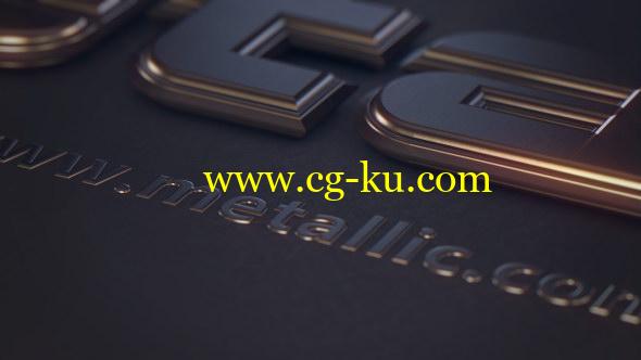 AE模板：三维立体金属文字展示动画 Metallic Text的图片1