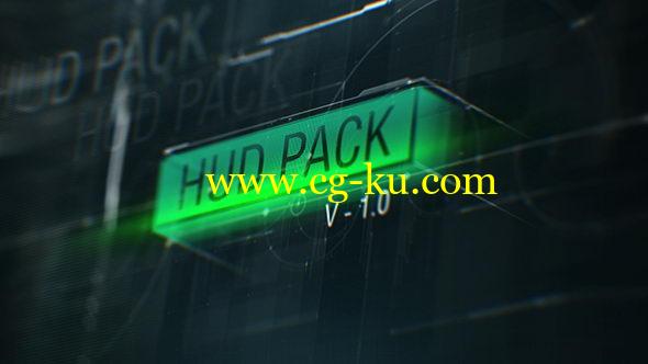 AE模板：高科技HUD触控UI界面动画 HUD Pack的图片1