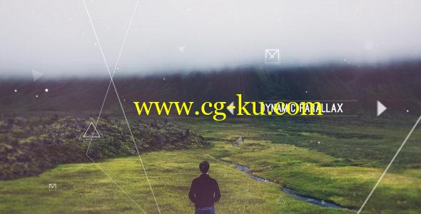AE模板：线条小元素动态视觉冲击图文展示动画 Dynamic Parallax Slideshow的图片1
