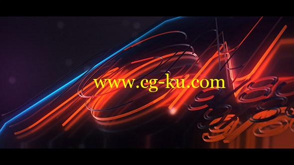 AE模板：三维立体霓虹发光线条LOGO标志片头 E3D Sign的图片1