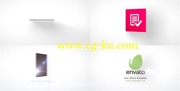 AE模板：迷你小动画LOGO片头 Minimalist Logo Reveal的图片1