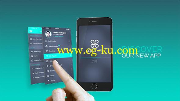 AE模板：手指触控手机APP应用展示 Spirit App Presentation Kit的图片1