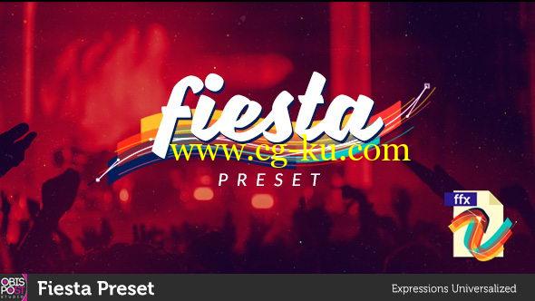 AE预设：快速路径遮罩描边动画 Fiesta Preset的图片1