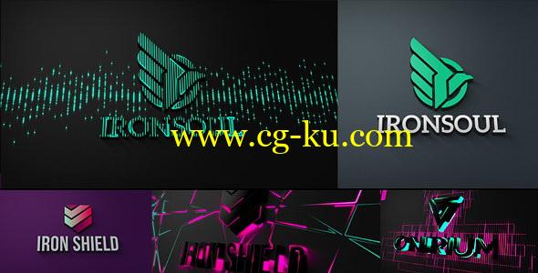 AE模板：音乐节奏光效映射LOGO标志片头展示 Projection Mapping Logo Reveal Pack的图片1