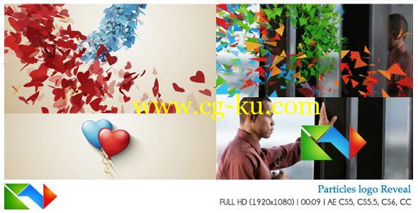AE模板：自定义Particular粒子发生器汇聚成标题LOGO图形 Particles Logo Reveal的图片1