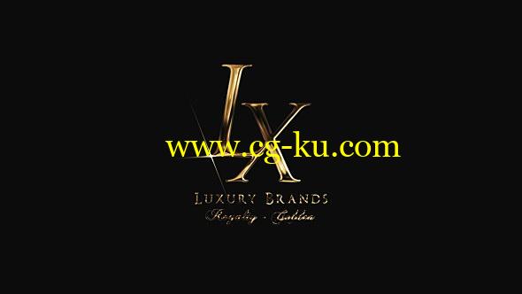 AE模板：金属质感文字标题LOGO闪耀片头 Golden Luxury Logo Reveal的图片1