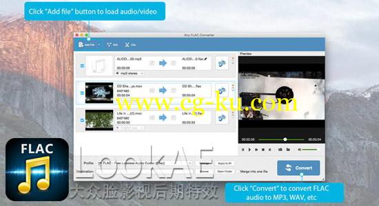 Mac苹果软件： FLAC 专业音频格式转换软件 Any FLAC Converter 3.8.21的图片1