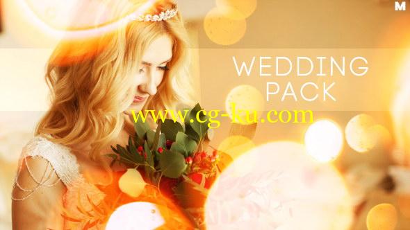 AE模板：浪漫唯美光斑婚礼标题视频片头展示 Wedding Titles Slideshow Light Leaks的图片1