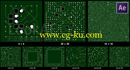 AE脚本：高科技电流电路板线路动画 Aescripts circuitFX 1.02 Win/Mac的图片1