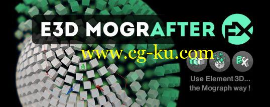 AE脚本：E3D三维物体标题克隆破碎特效 AEscripts E3D Mografter FX 1.1 + 使用教程的图片1