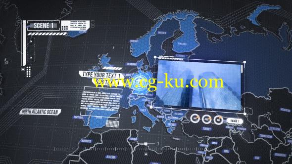 AE模板：三维世界地图展示动画 World Map Element 3D的图片1