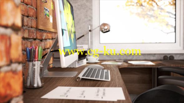 AE模板：三维办公桌工作场景展示动画 Creative Desk的图片1