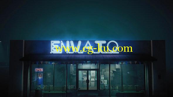 AE模板：门市店铺能量电流霓虹灯文字显示 Epic Neon in The Street的图片1